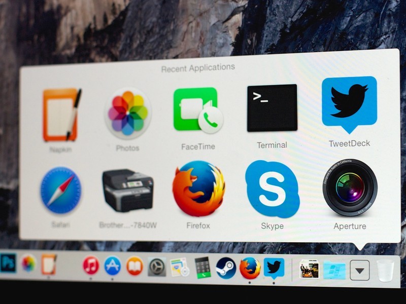 How to clear recently used apps from mac dock settings